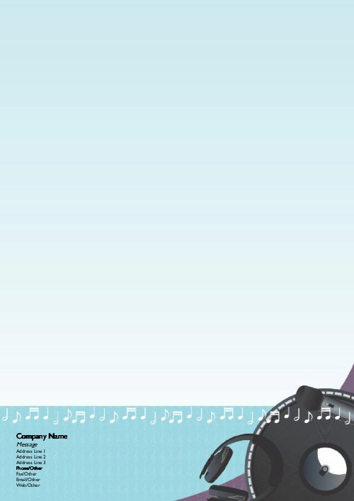 Listen to the Music A4 Letterhead