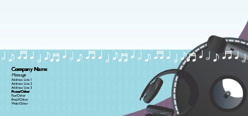 Listen to the Music Full Colour Compliment Slips