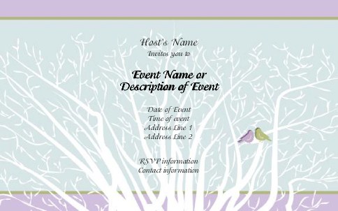 Love Birds Postcard Invitation-Oversized