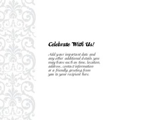 Silver Scrolls Standard Sized Save the Date Postcards