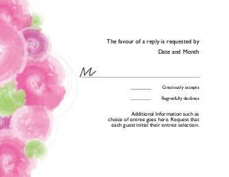 Watercolour Passion Reply Cards