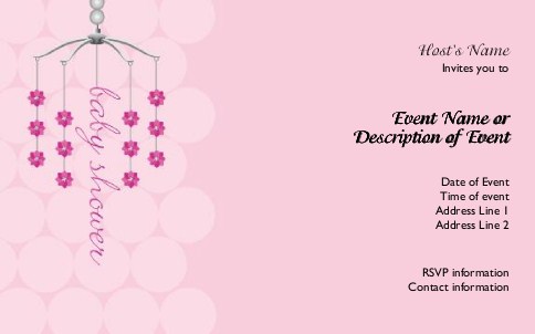 Baby Flower Shower Postcard Invitation-Oversized
