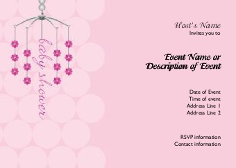 Baby Flower Shower Postcard Invitation-Standard
