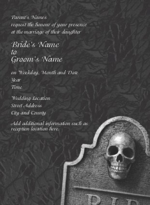 Boneyard Wedding Invitations