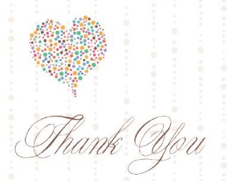 Filled with Love Wedding Thank You Cards