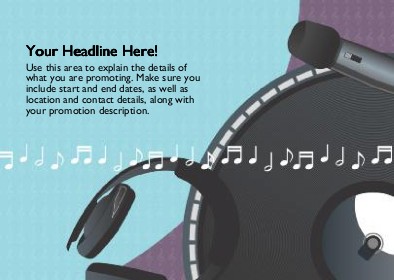 Listen to the Music Full Colour Standard Sized Postcards