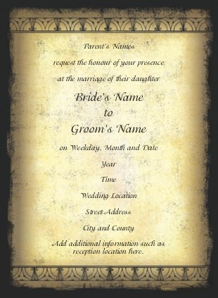 Renaissance Romance Wedding Invitations