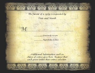 Renaissance Romance Reply Cards