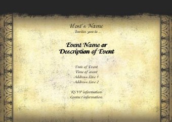 Renaissance Romance Postcard Invitation-Standard