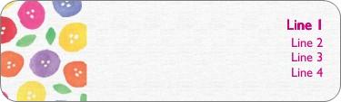 Bright Button Blooms Return Address Labels