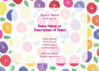 Bright Button Blooms Postcard Invitation-Standard