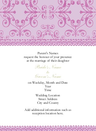 Dusty Rose Rendezvous Wedding Invitations
