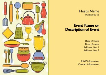 Kitchen Trousseau Postcard Invitation-Standard