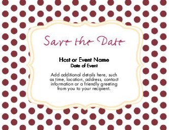 Ruby Red Romance Large Save the Date Magnets