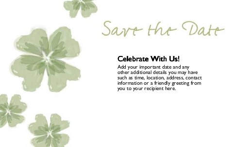 Serene Romance Oversized Save the Date  Postcards