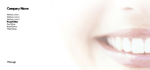 Smile Full Colour Compliment Slips