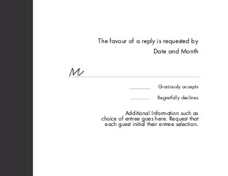 Solid Black Reply Cards