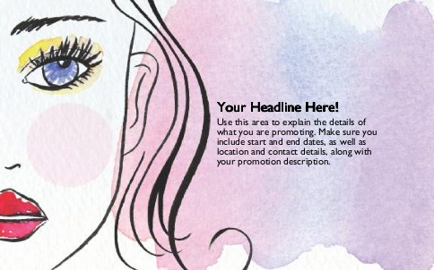 Beauty Treatment Full Colour Oversized Postcards