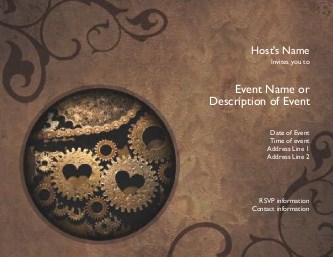 Gears of Love Hen Night Invitations
