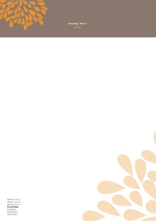 Golden Bloom A4 Letterhead