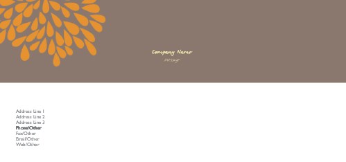Golden Bloom Full Colour Compliment Slips