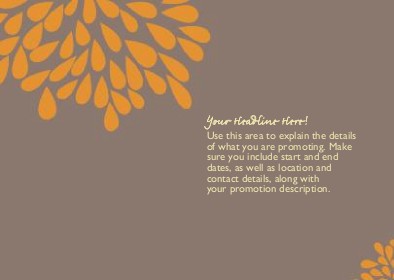 Golden Bloom Full Colour Standard Sized Postcards