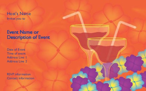 Laid-Back Luau Postcard Invitation-Oversized