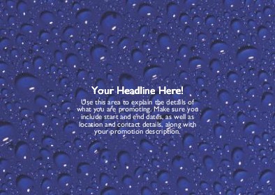 Many Water Drops Full Colour Standard Sized Postcards