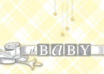 Regal Baby Postcard Invitation-Standard