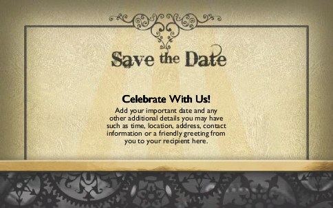 Scientific Romance Oversized Save the Date  Postcards