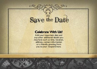 Scientific Romance Standard Sized Save the Date Postcards