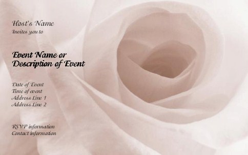 White Rose Postcard Invitation-Oversized