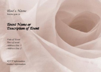 White Rose Postcard Invitation-Standard