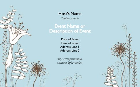 Wildflower Wedding Postcard Invitation-Oversized