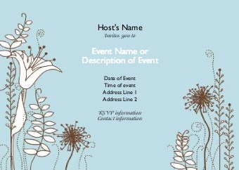 Wildflower Wedding Postcard Invitation-Standard