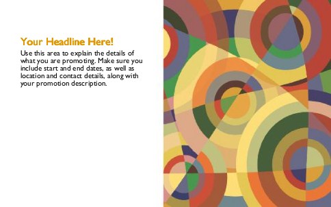 Cubist Circles Full Colour Oversized Postcards