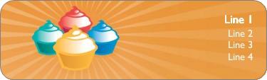 Dazzling Dessert Return Address Labels