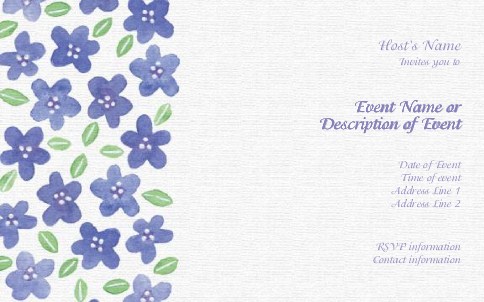 Forget Me Not Postcard Invitation-Oversized