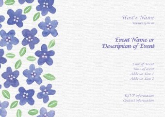 Forget Me Not Postcard Invitation-Standard