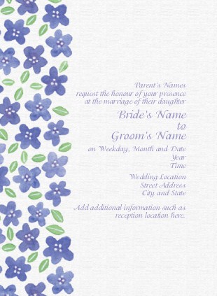 Forget Me Not Wedding Invitations