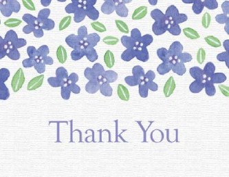 Forget Me Not Wedding Thank You Cards