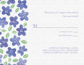 Forget Me Not Reply Cards