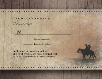 Western Affection Reply Cards