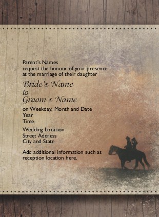 Western Affection Wedding Invitations