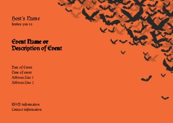 Batty Halloween Postcard Invitation-Standard