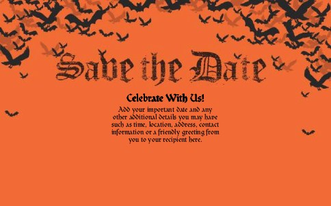 Batty Halloween Oversized Save the Date  Postcards