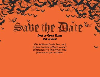 Batty Halloween Large Save the Date Magnets