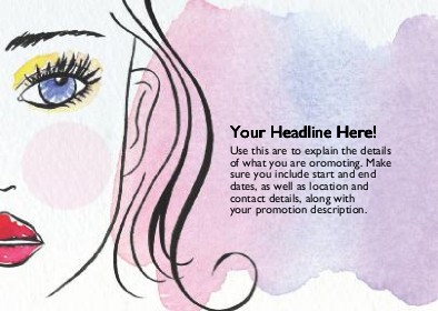Beauty Treatment Full Colour Standard Sized Postcards