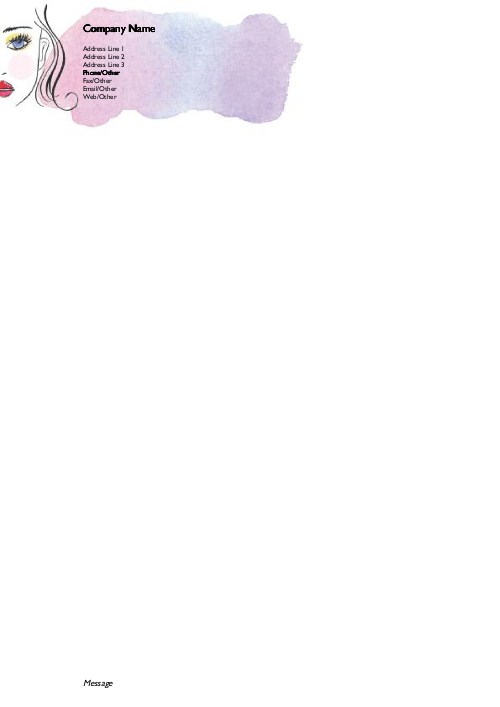 Beauty Treatment A4 Letterhead