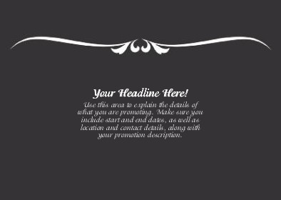 Classic Black and White Flourish Full Colour Standard Sized Postcards
